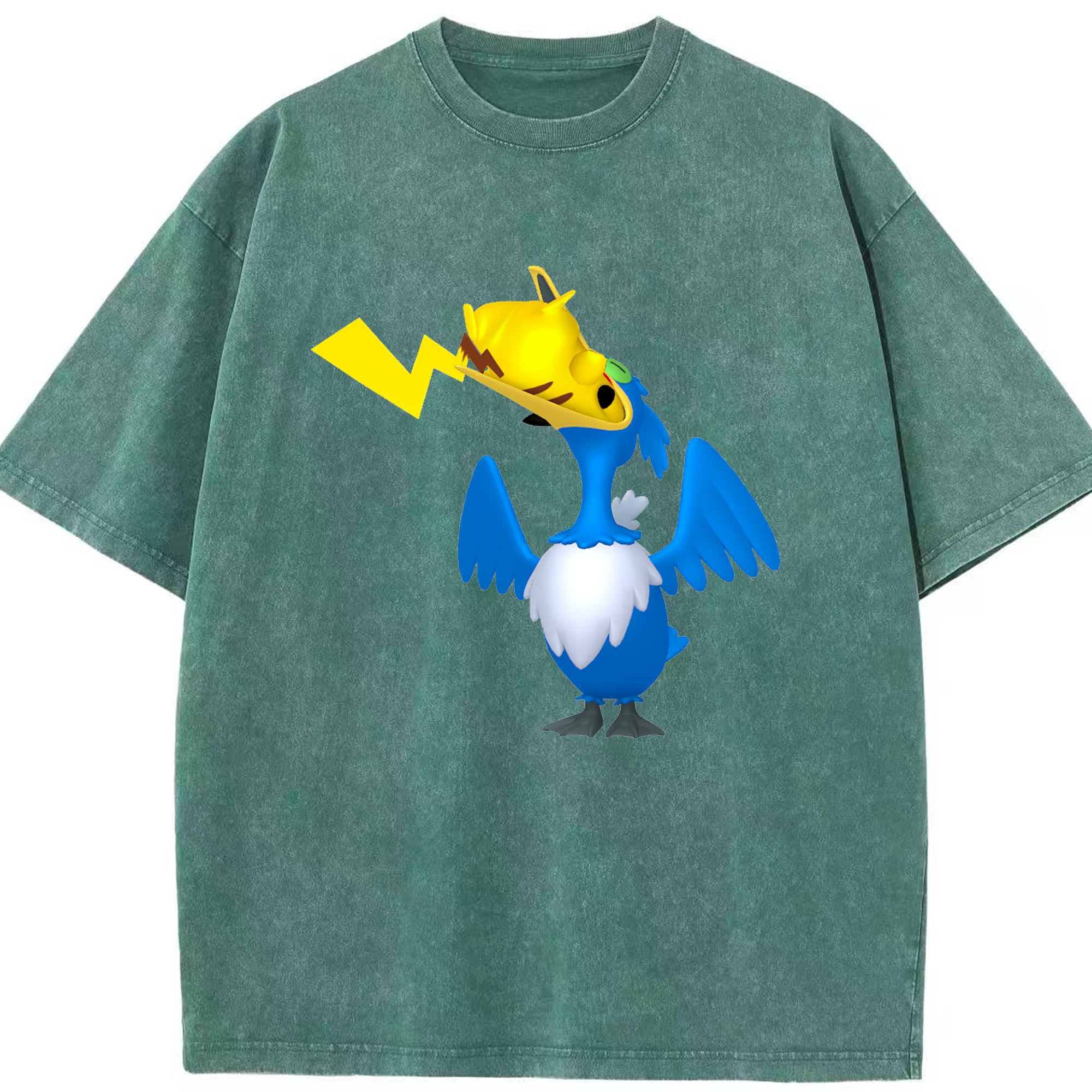 （画像用） ポケットモンスター Pokémon 綿100% ヴィンテージ風 半袖Tシャツ（フロントプリント）